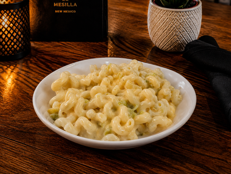 Mini Green Chile Mac & Cheese.