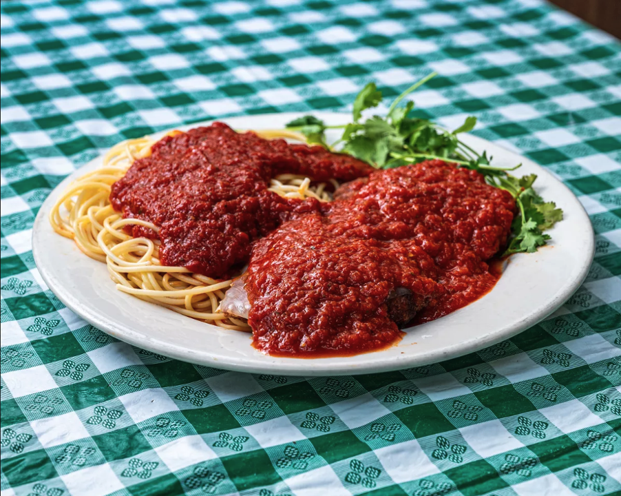 Two Veal Parmigiana.