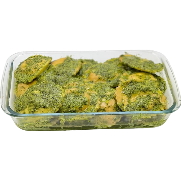 Ravioli with Pesto Sauce Platter.