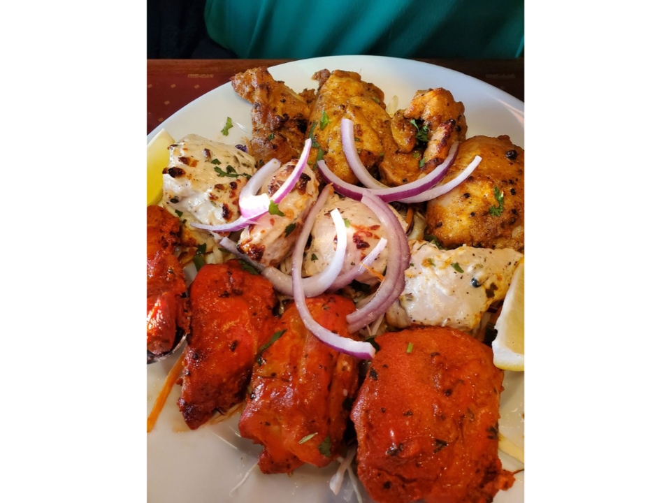 Chicken Platter, Veg & Rice.