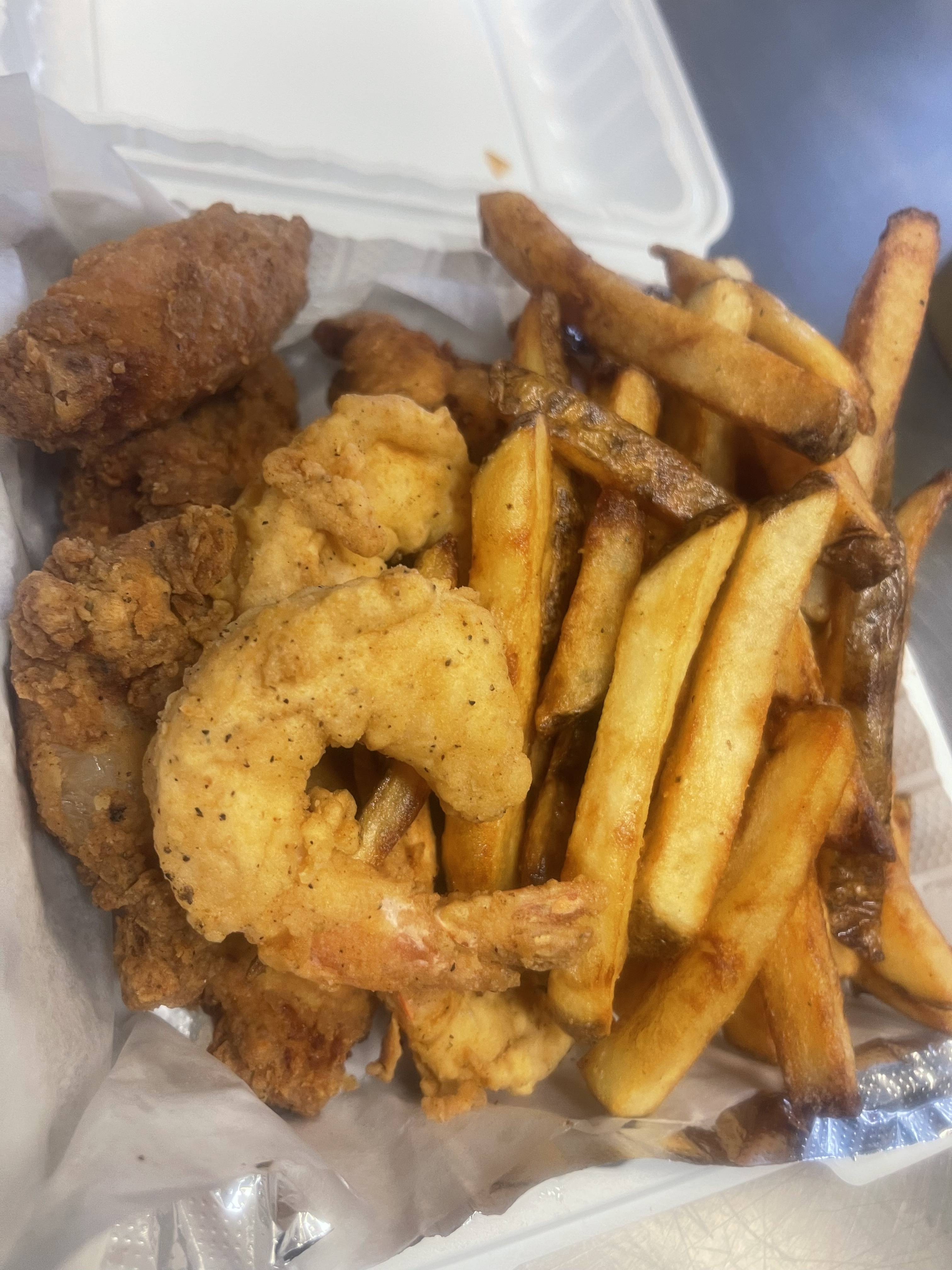 Wings and Shrimp Combo.