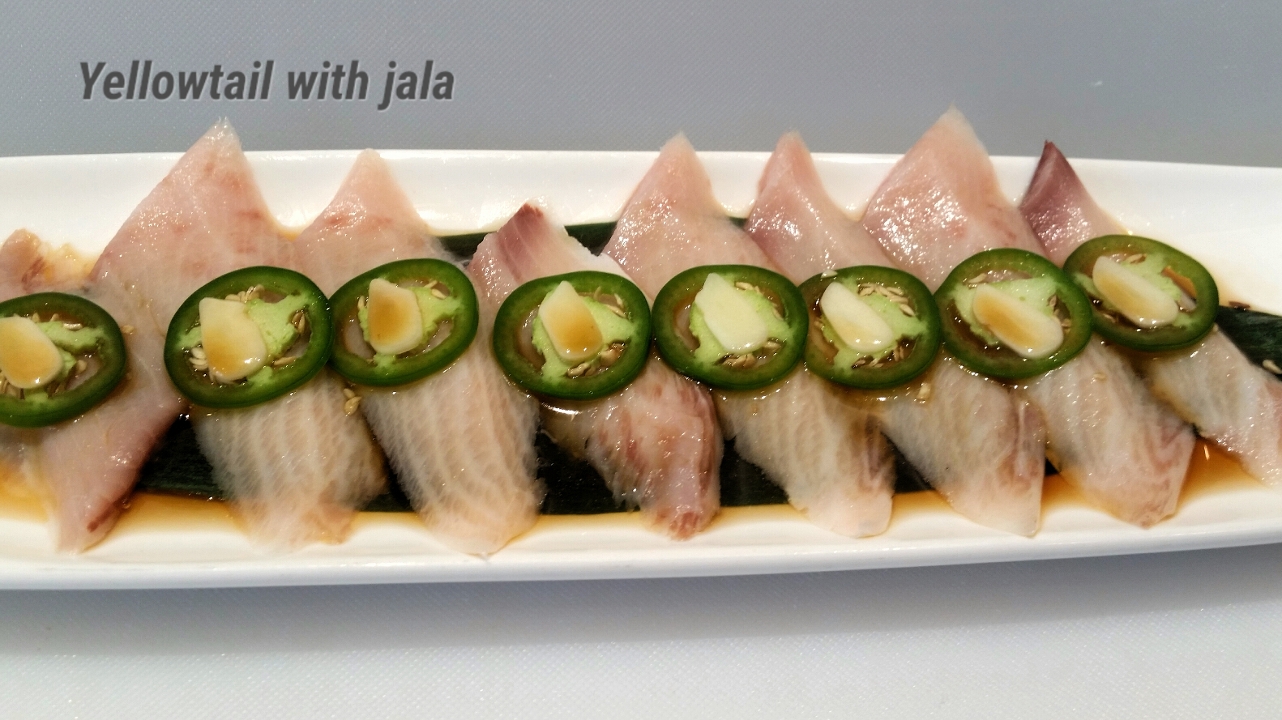 Hamachi with Jalapeno.