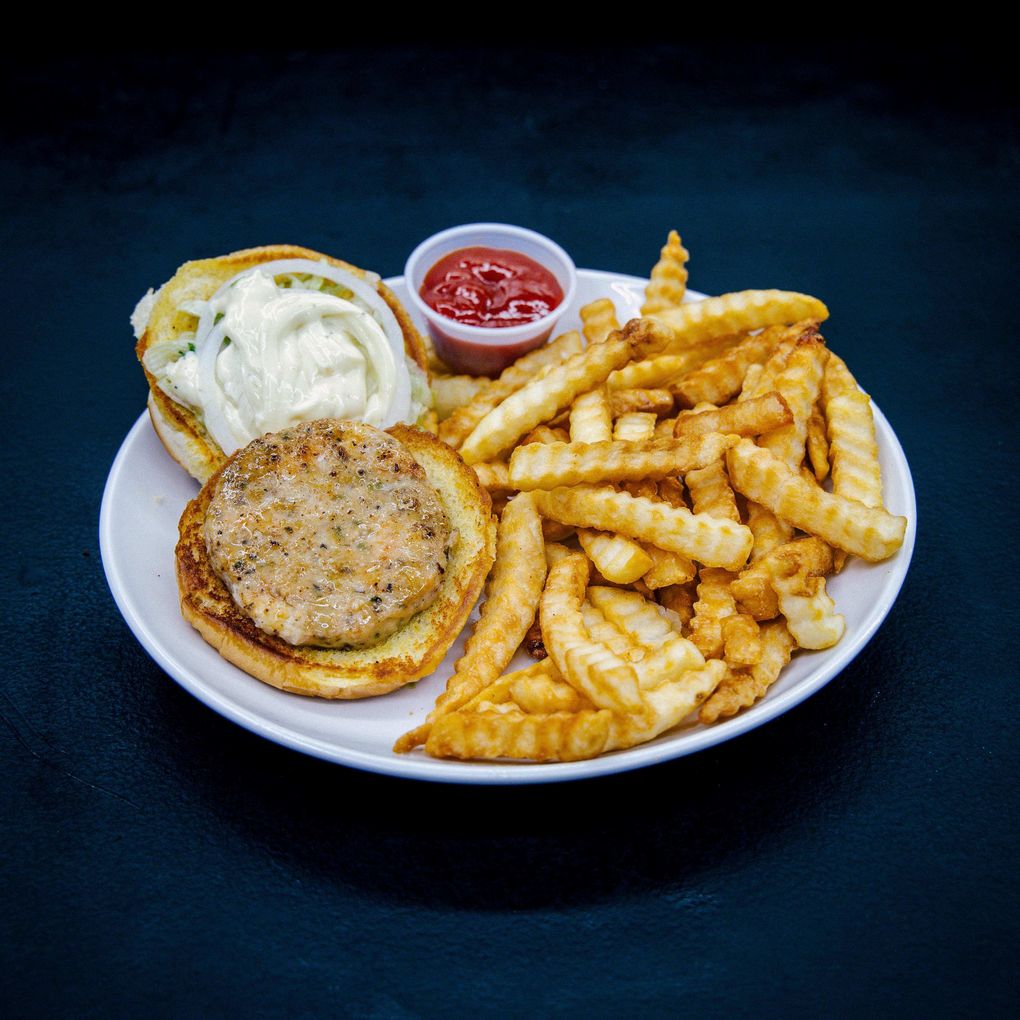Shrimp Burger Combo.