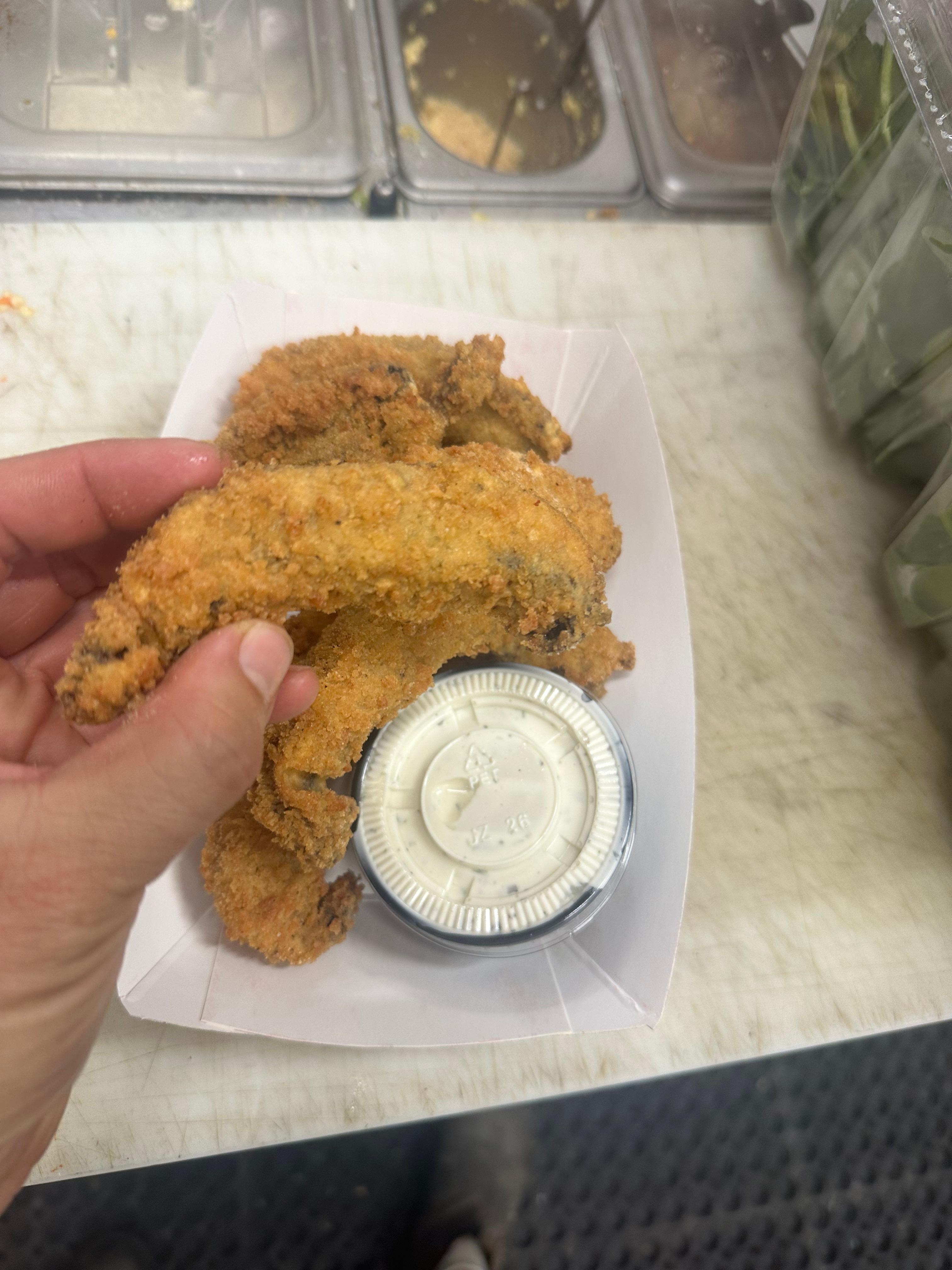Portobello fries with ranch.