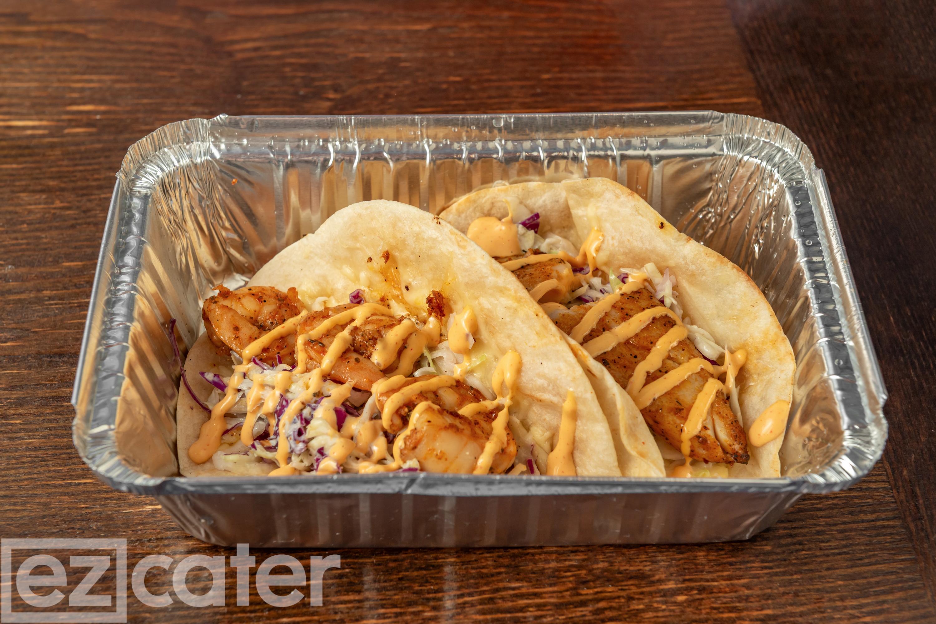 Shrimp/Fish & Chips Box.