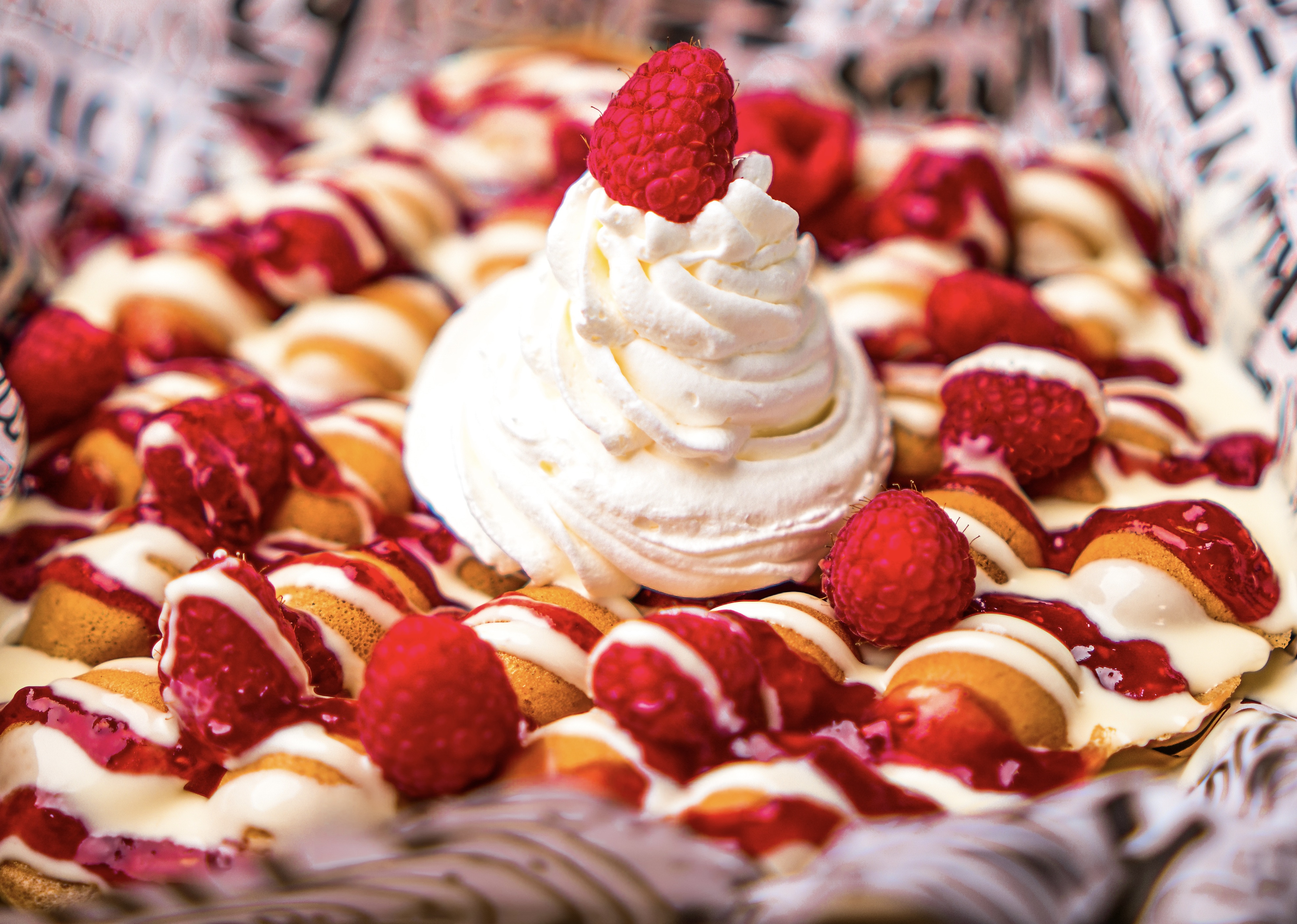 White Chocolate Raspberry Waffle.
