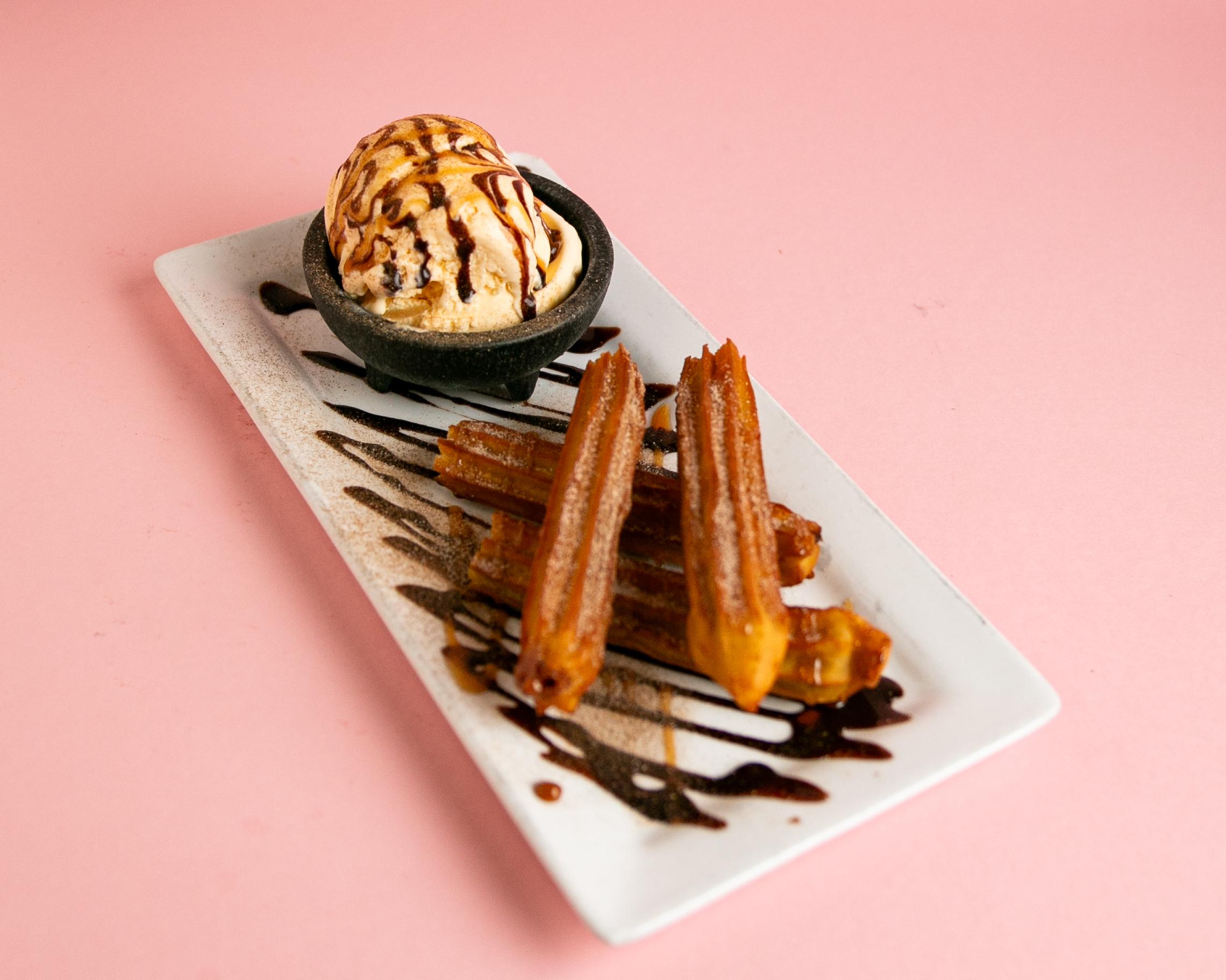 Churros With Ice Cream.