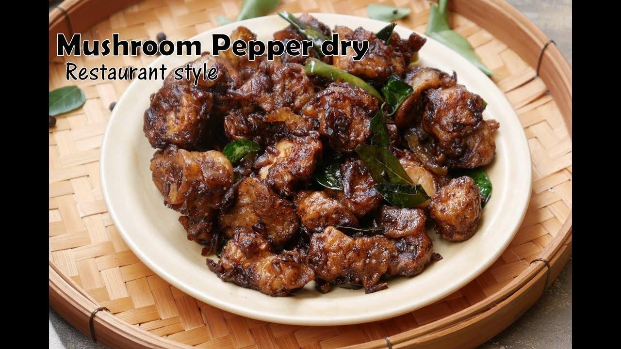Mushroom Pepper Fry.