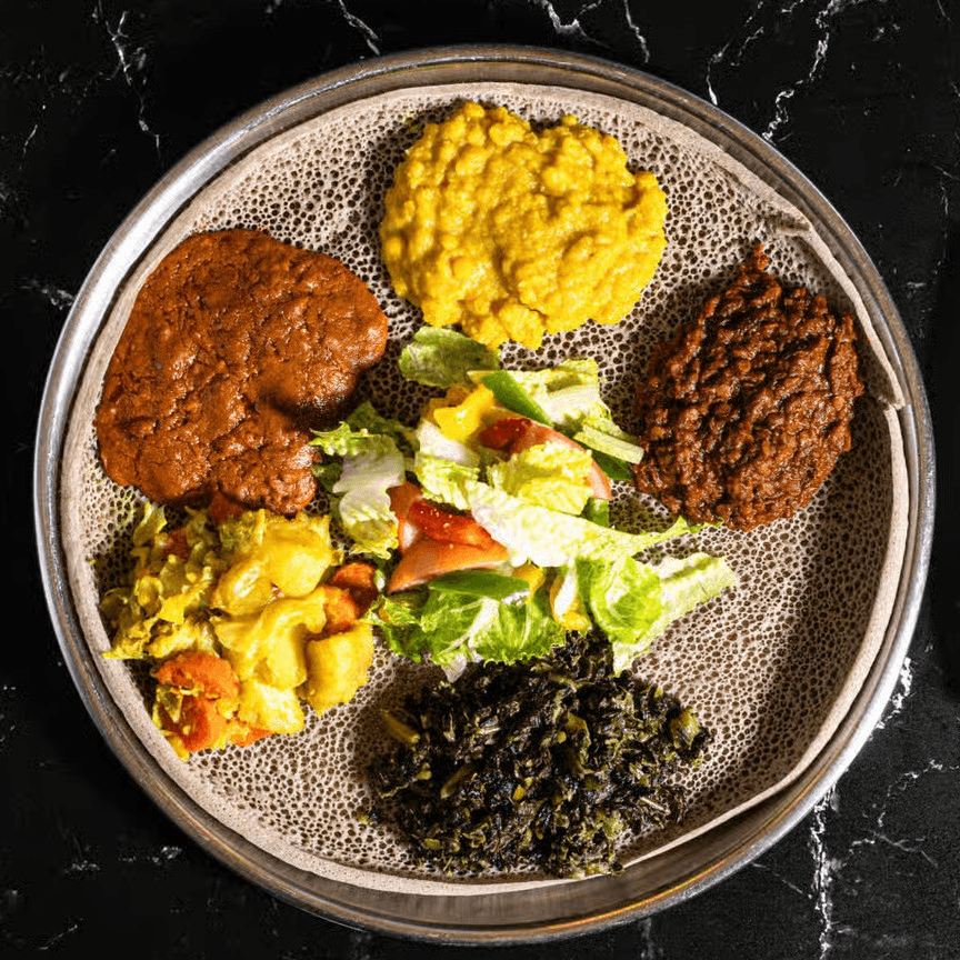 Veggie and Tibs Combo.