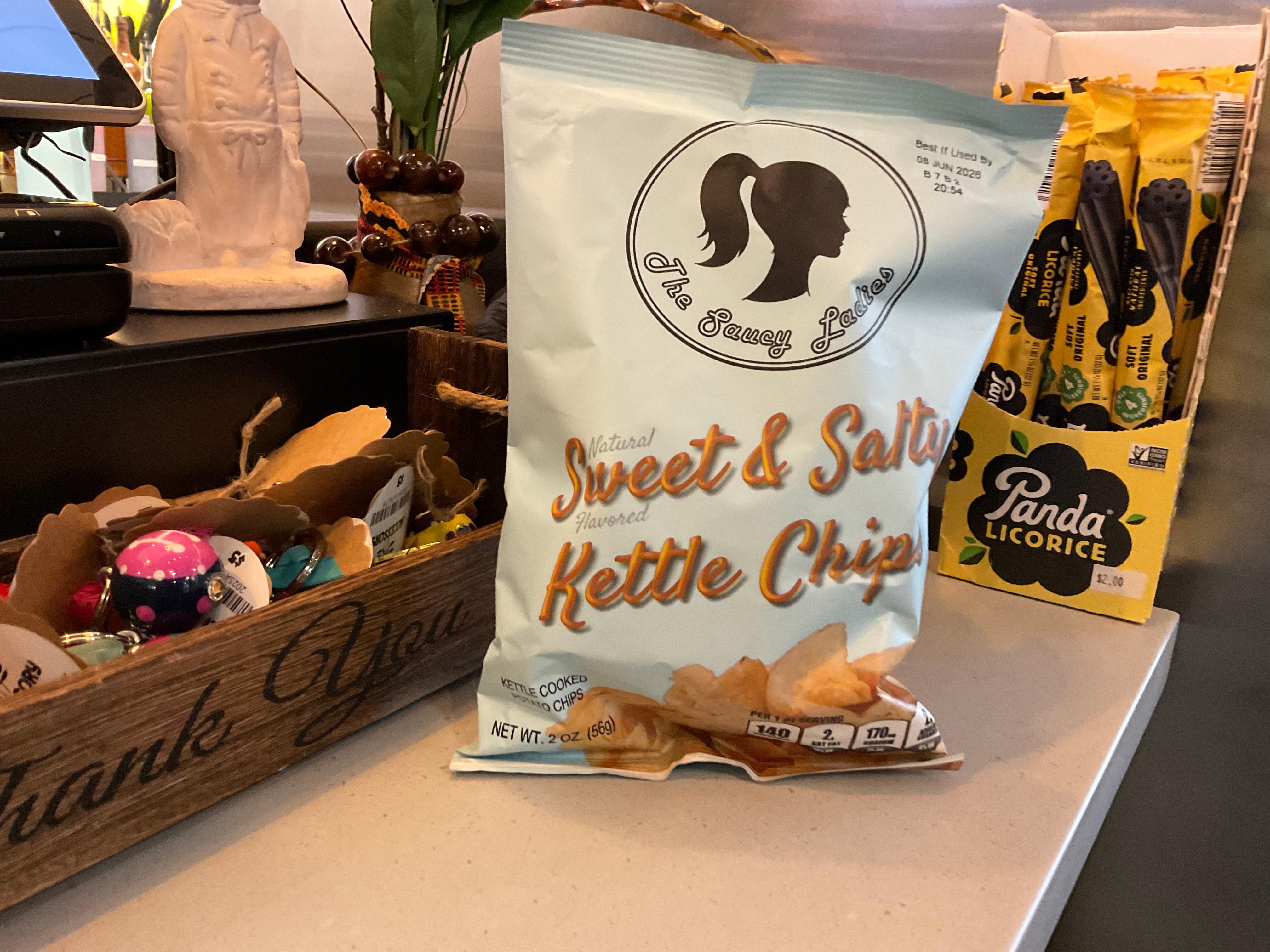 The Saucy Ladies Sweet & Salty Kettle Chips.