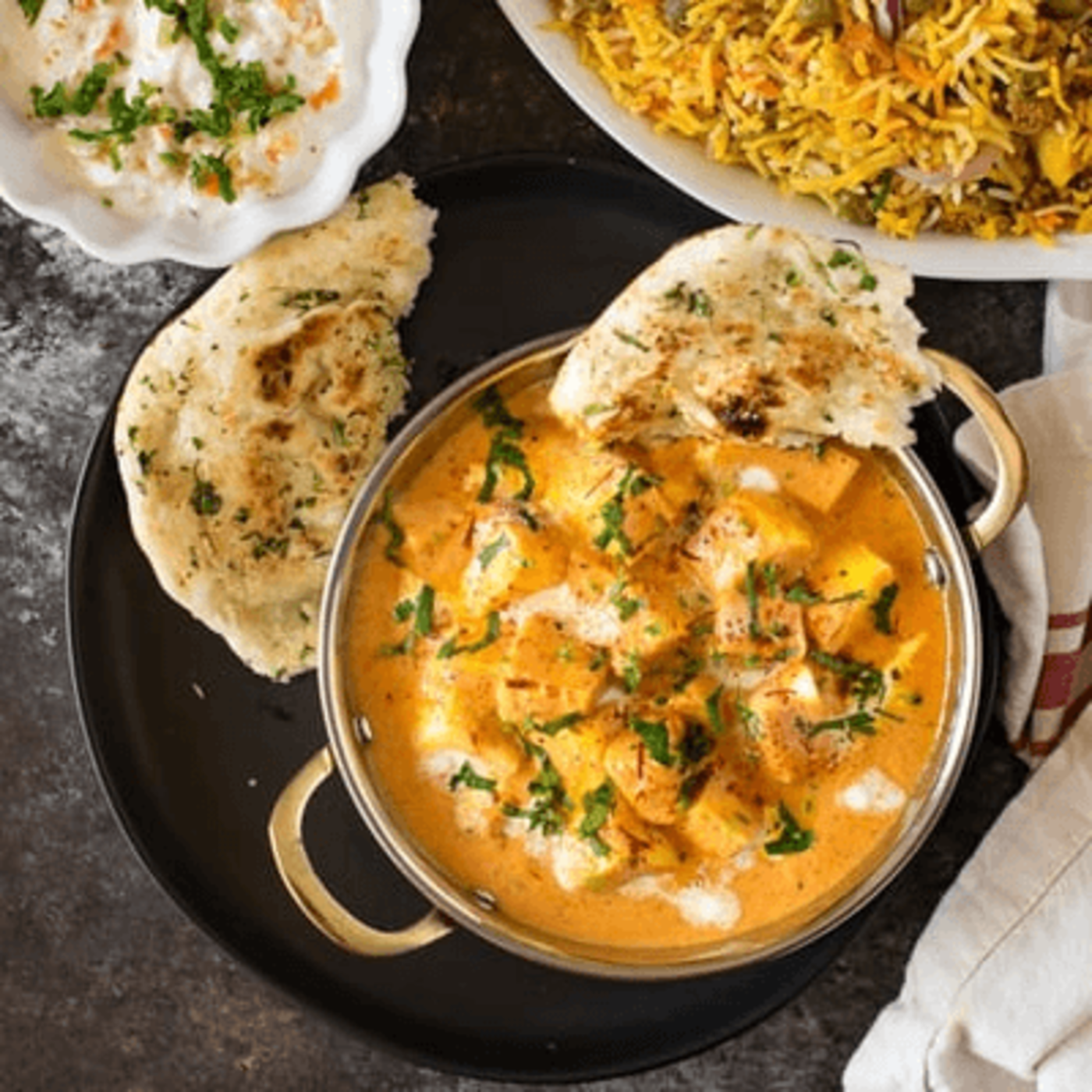Shahi Paneer (Paneer in a Creamy Gravy).