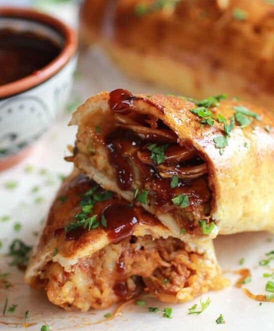 BBQ Chicken Stromboli.