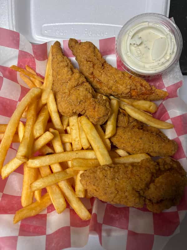 CHICKEN FINGERS & FRIES.