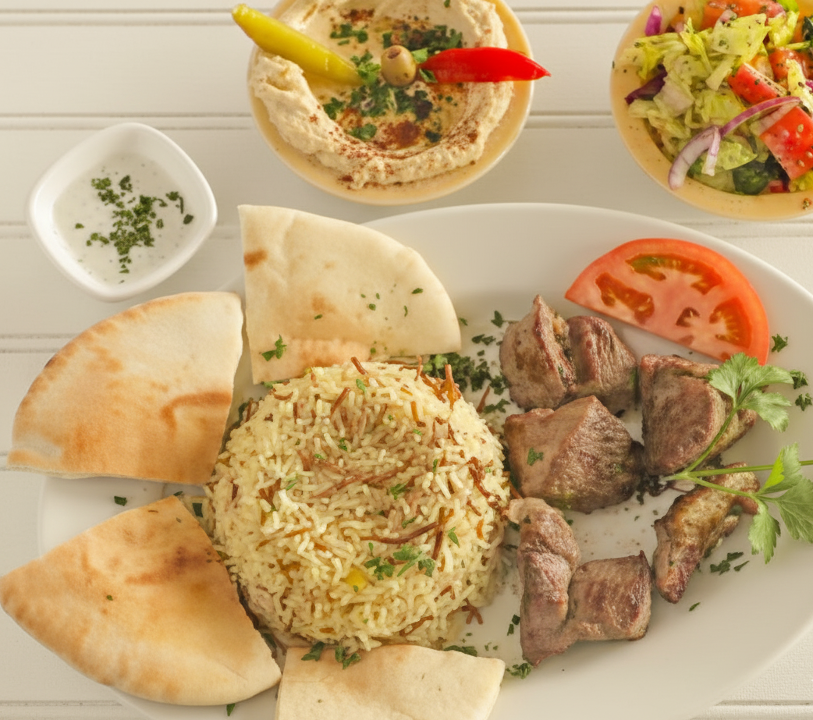 45. Beef Kabob Combo.
