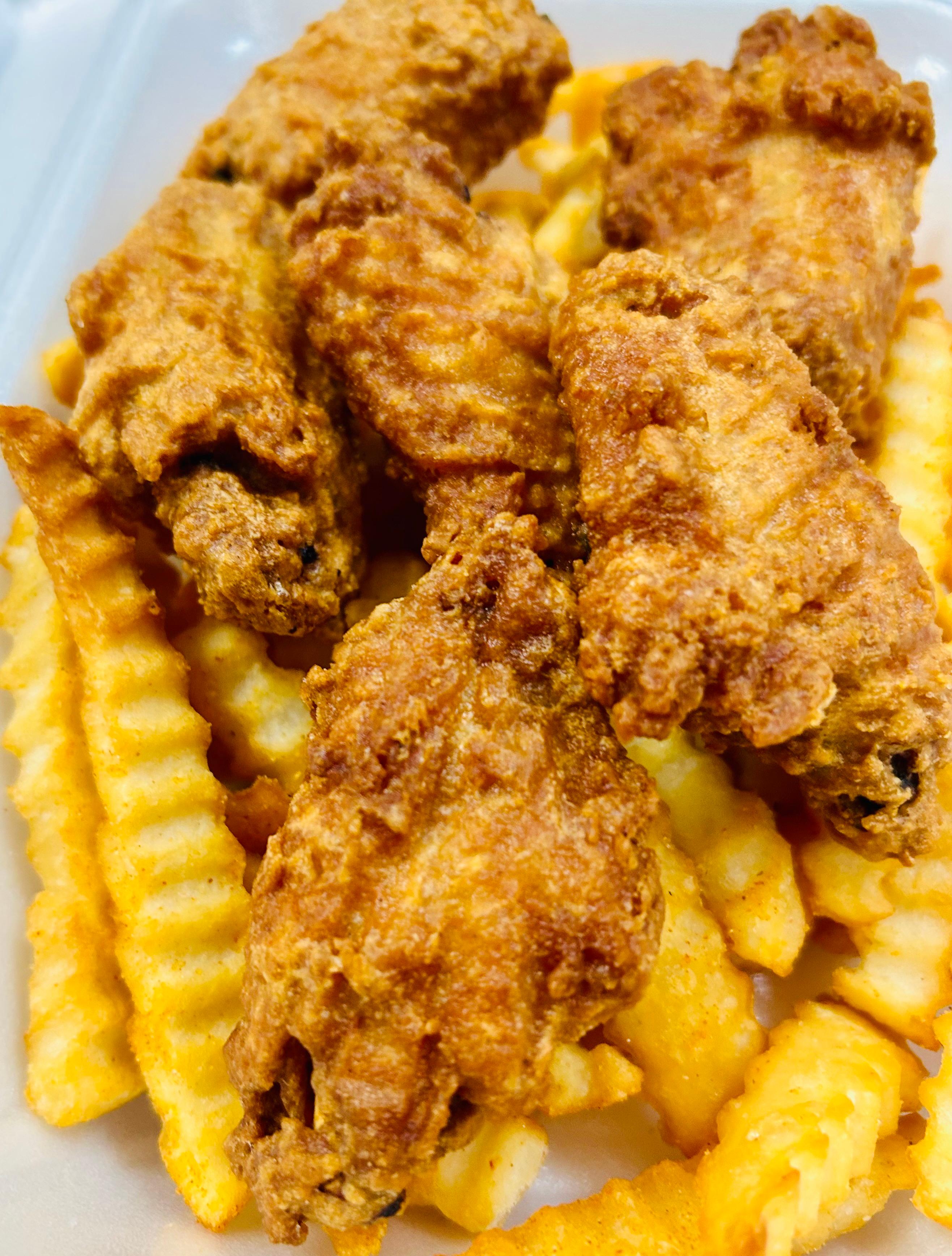 Wings 6 Ea w/ Fries.