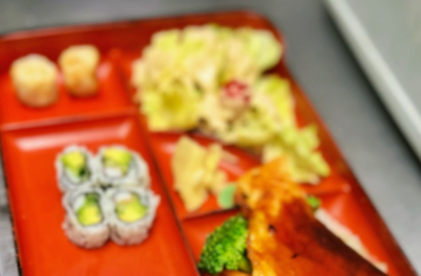 Salmon Teriyaki lunch Bento.