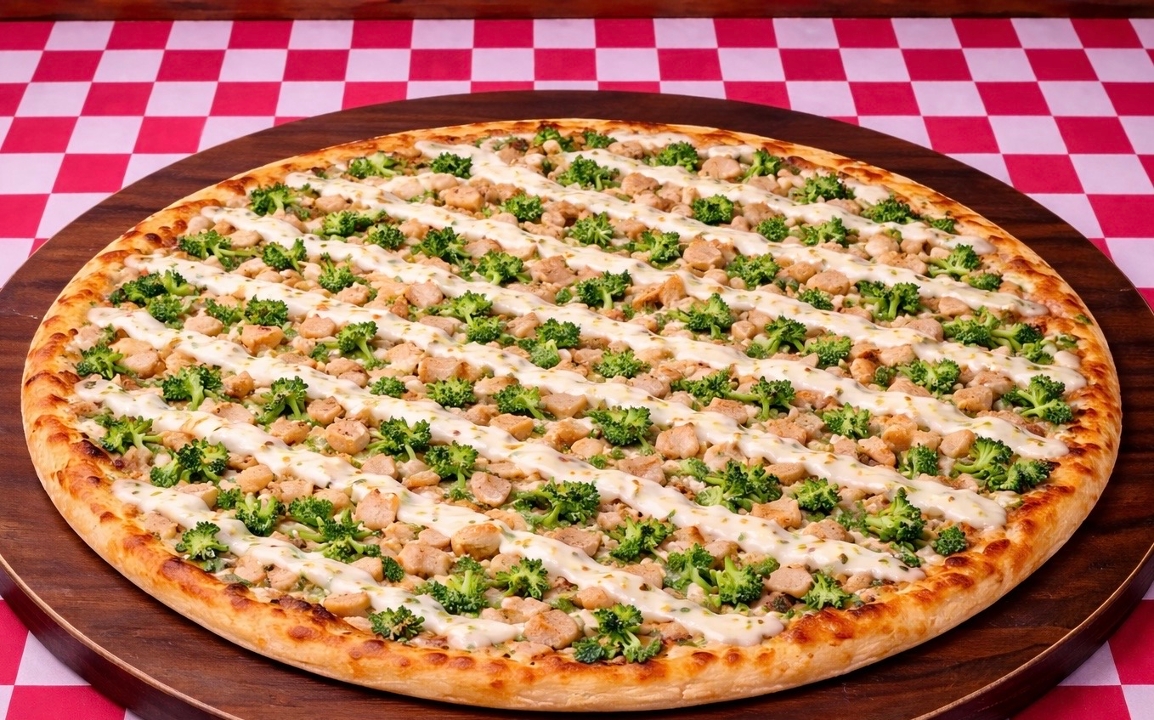 Lg Grilled Chicken Broccoli Alfredo Pizza 14(Italian Style).