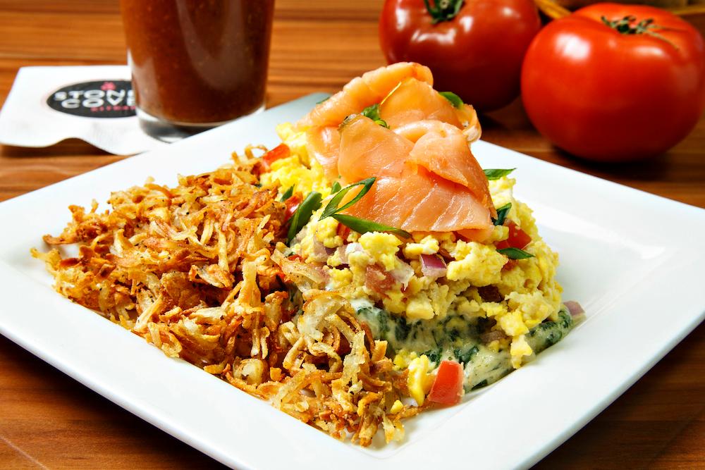 Spinach & Salmon*.