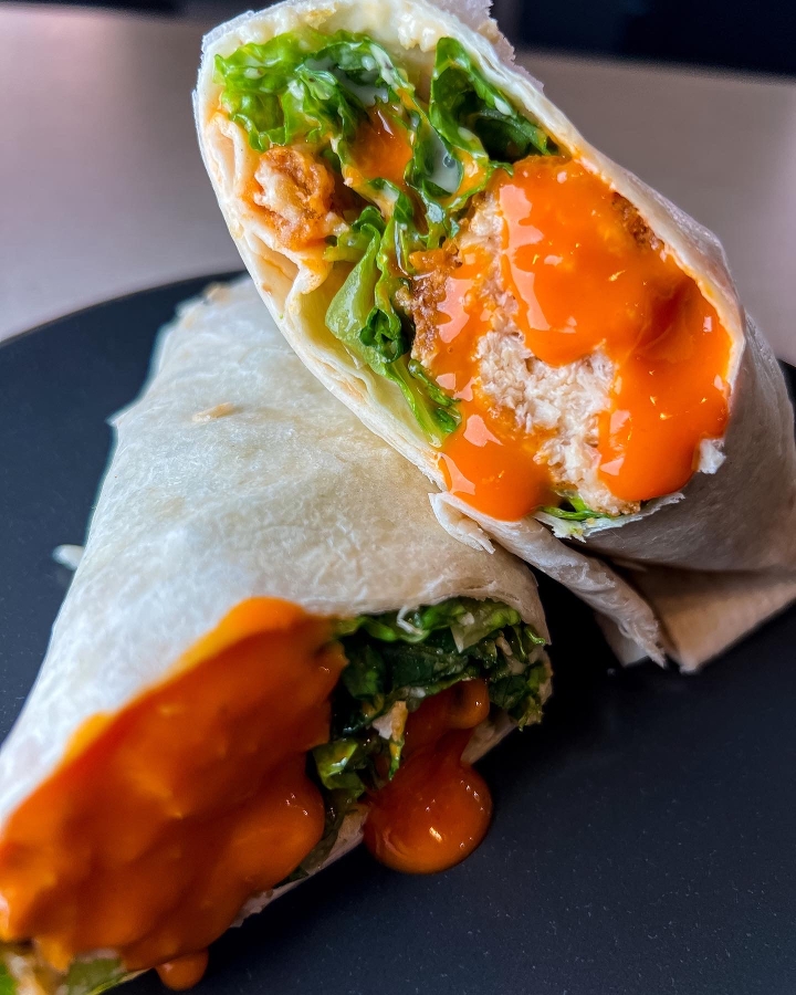 Buffalo Chick'n Caesar Wrap.