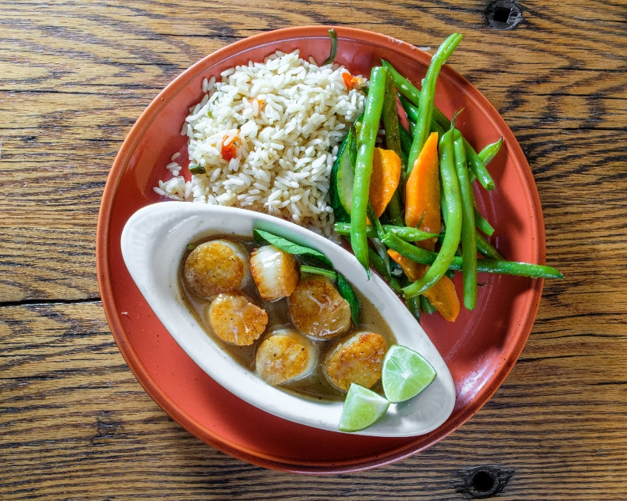 Honey-Lime Scallops.