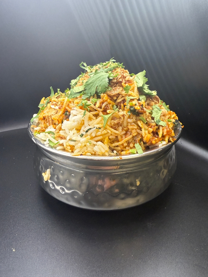 Goat Tawa Biryani.