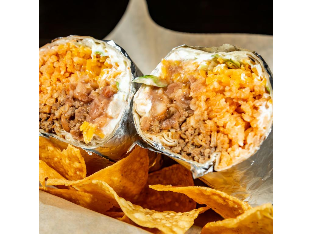 BEEF Super Burrito.