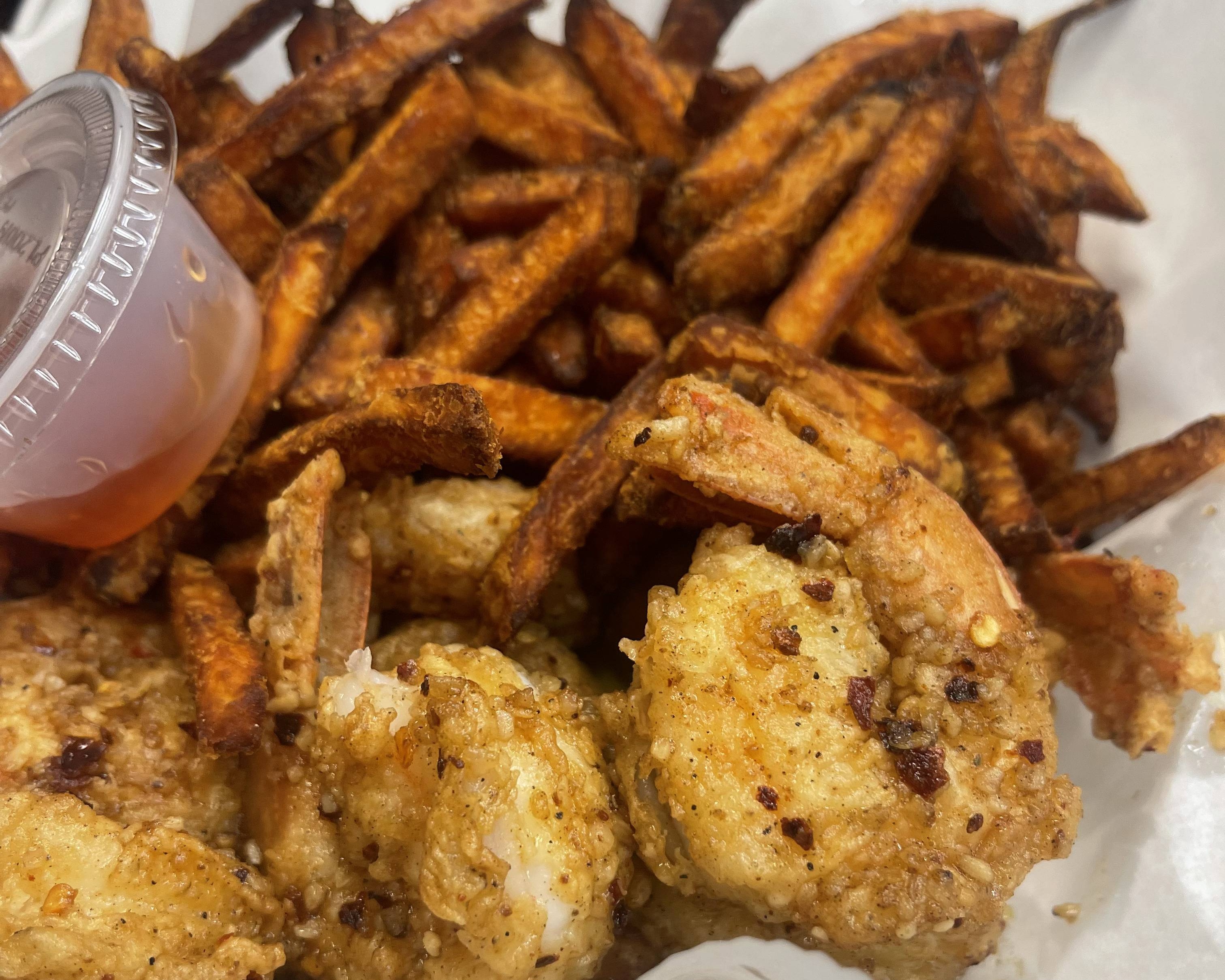 Garlic hot shrimp.