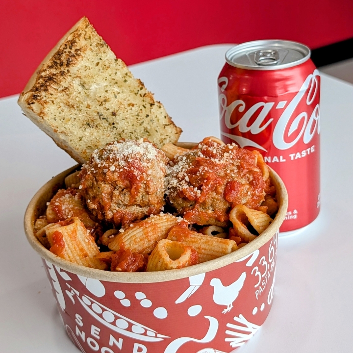 Make it a Meal: 1 Slice Garlic Bread & A Beverage.