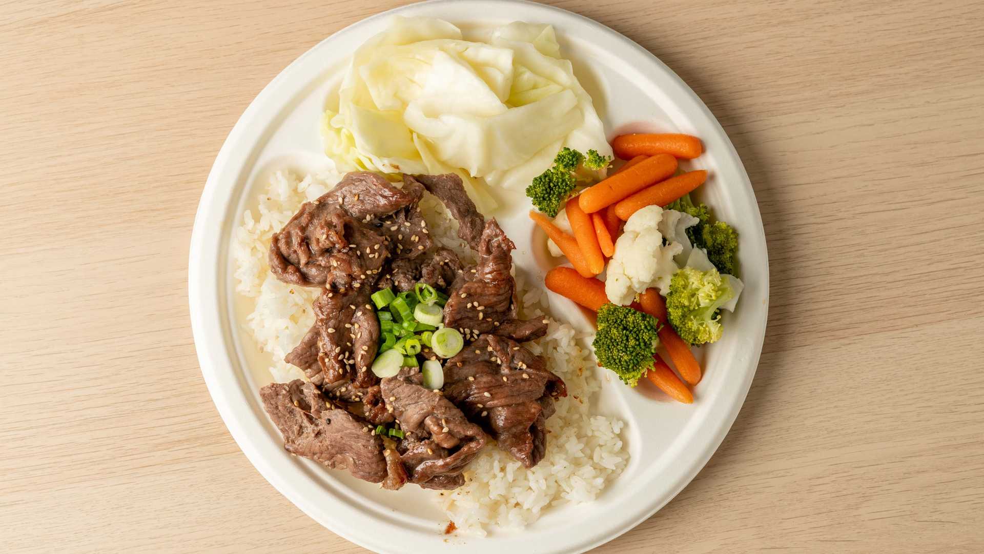 Teriyaki Beef Plate Lunch.
