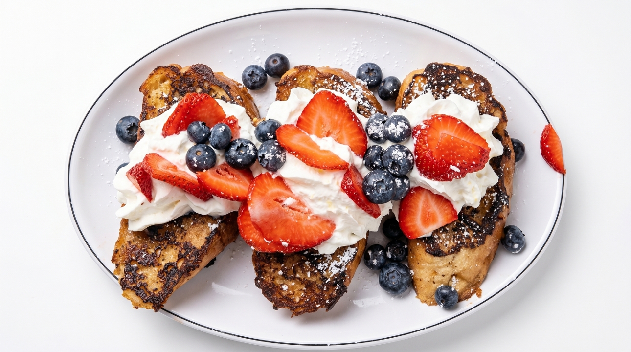 Red, White & Blue French Toast.
