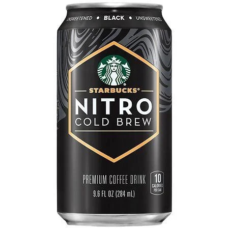Starbucks Nitro Cold Brew Coffee, Black Unsweetened.