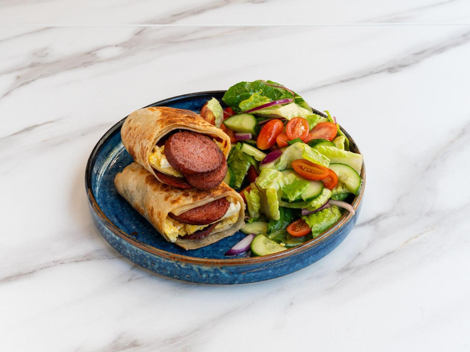 Halal Beef Pepperoni Burrito.