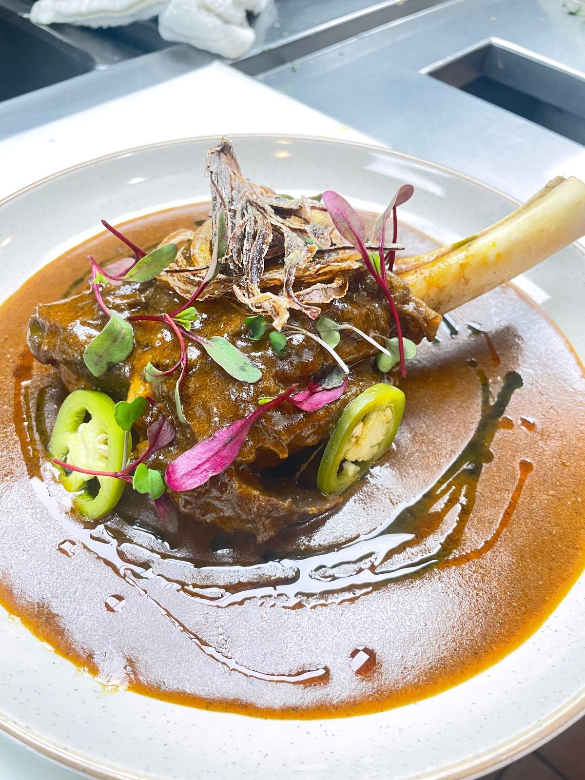 Lamb Shank w/ paratha.