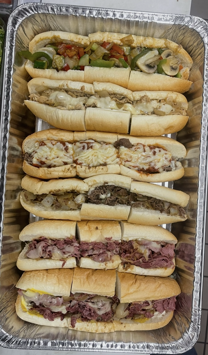 Deluxe Cheesesteak Tray (all same sandwich).