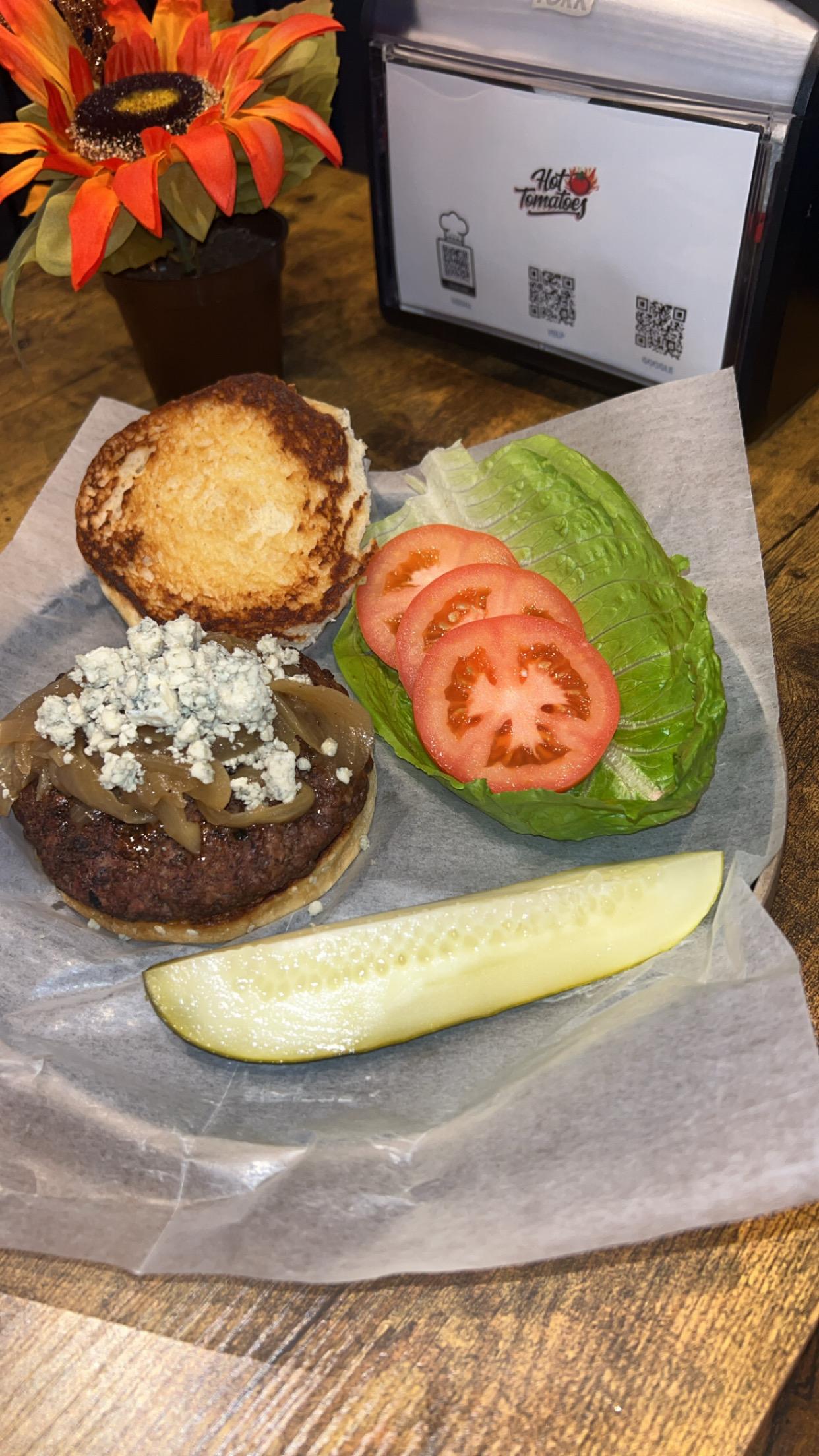 HT Half pound burger.