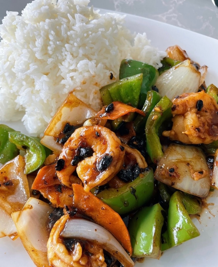 Beef Black Bean Sauce Over Rice 豉汁牛饭.