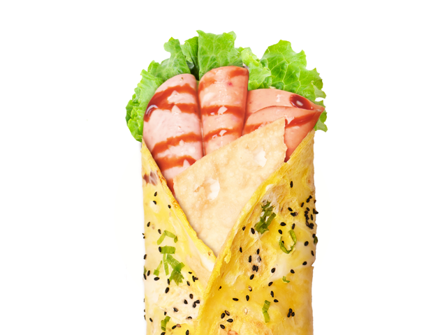 11.火腿生菜煎饼(Ham & Lettuce Savoury Crepe).