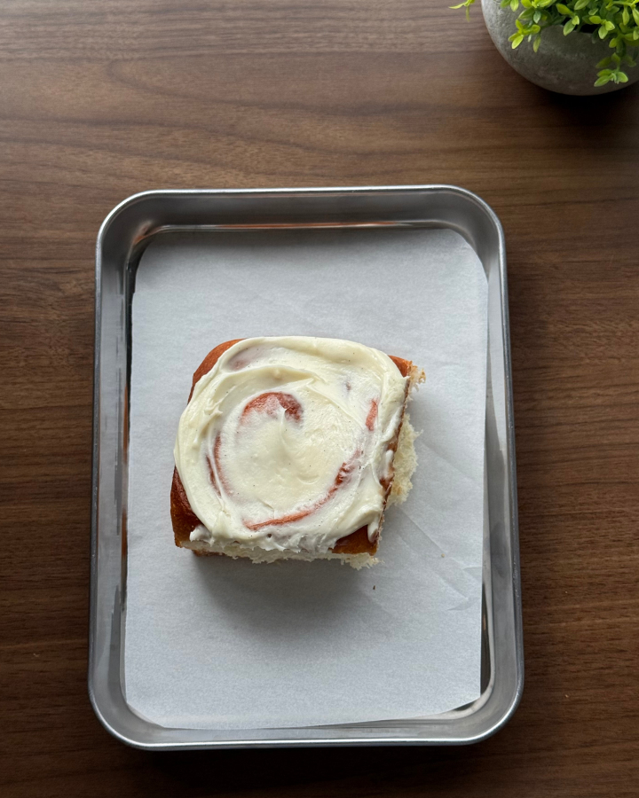 Strawberry Cream Brioche Roll.