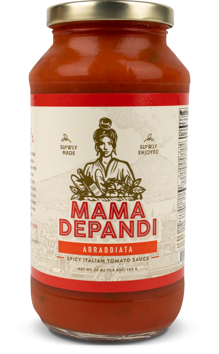 Mama DePandi Arrabbiata Sauce.