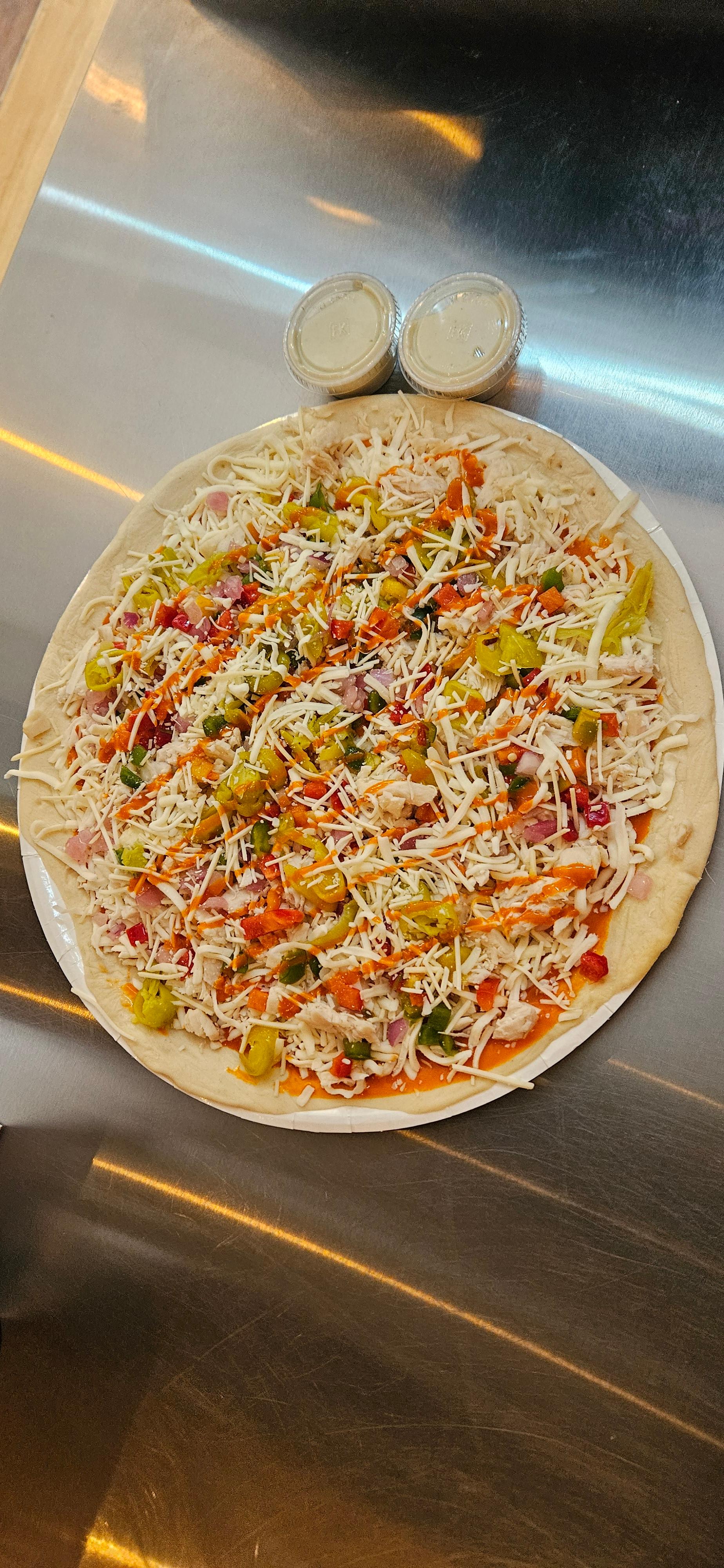 Buffalo Chicken Pizza.