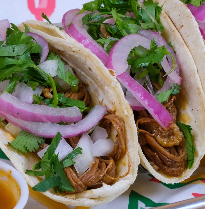 (3) Beef Barbacoa Taco (Barbacoa de Res).