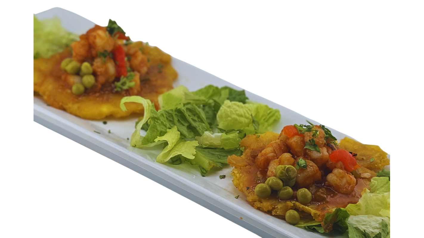 Tostone H Shrimp Appetizer.
