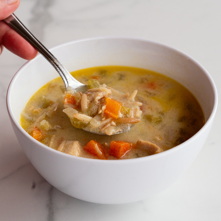 Avgolemono (Greek Lemon Chicken Soup).