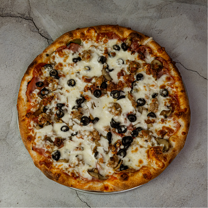20" All The Way Pizza.