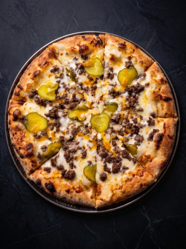 CHEESEBURGER PIZZA.