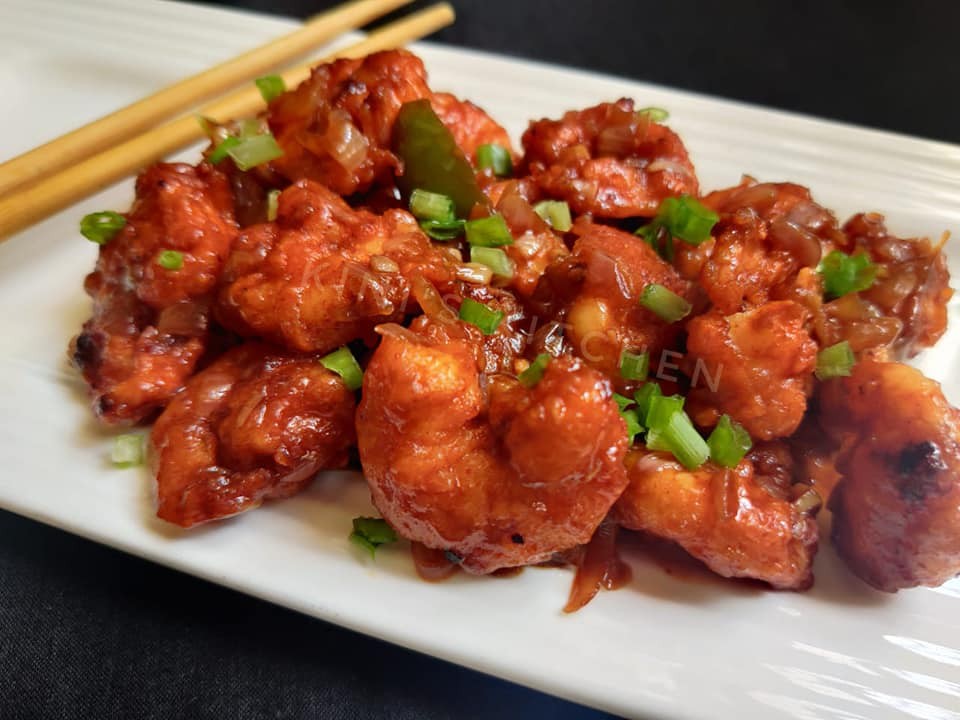 Shrimp Manchurian.