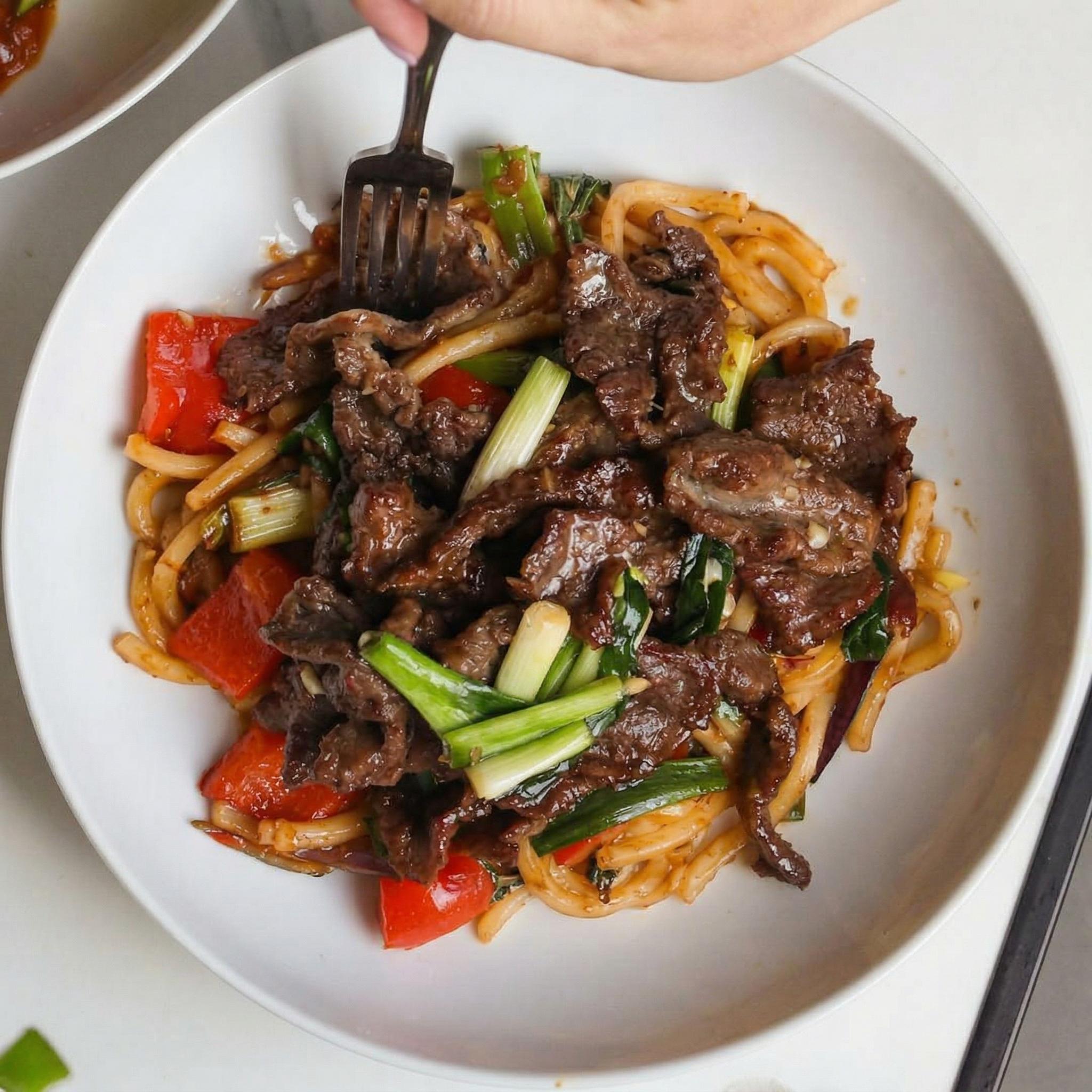 Mongolian Udon Noodles.