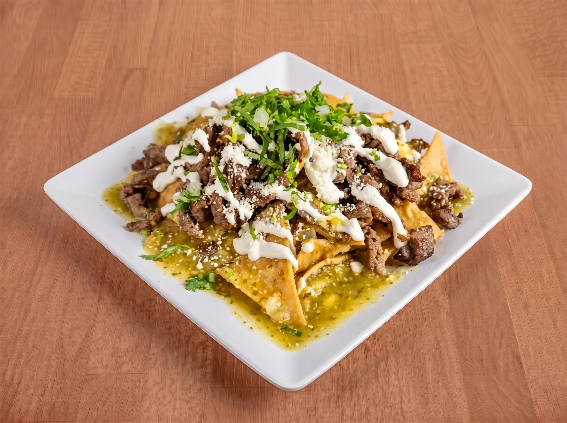 Chilaquiles Con Carne / Meat Chilaquiles.
