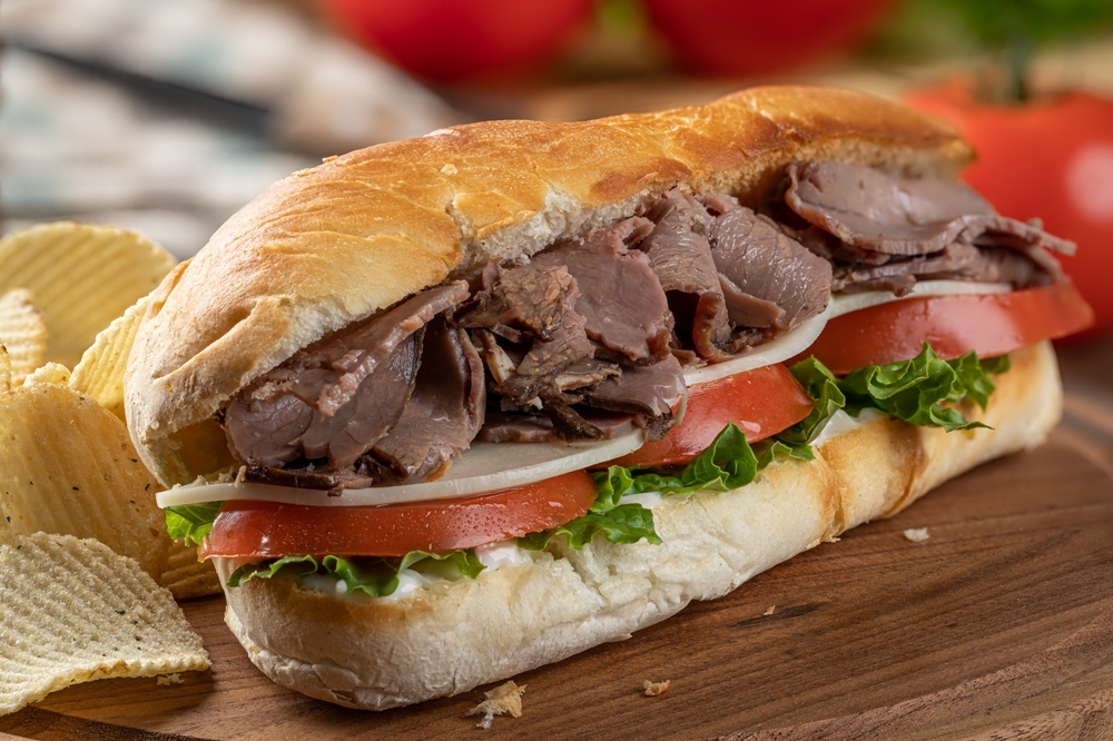 ROAST BEEF AND CHEESE SUB.