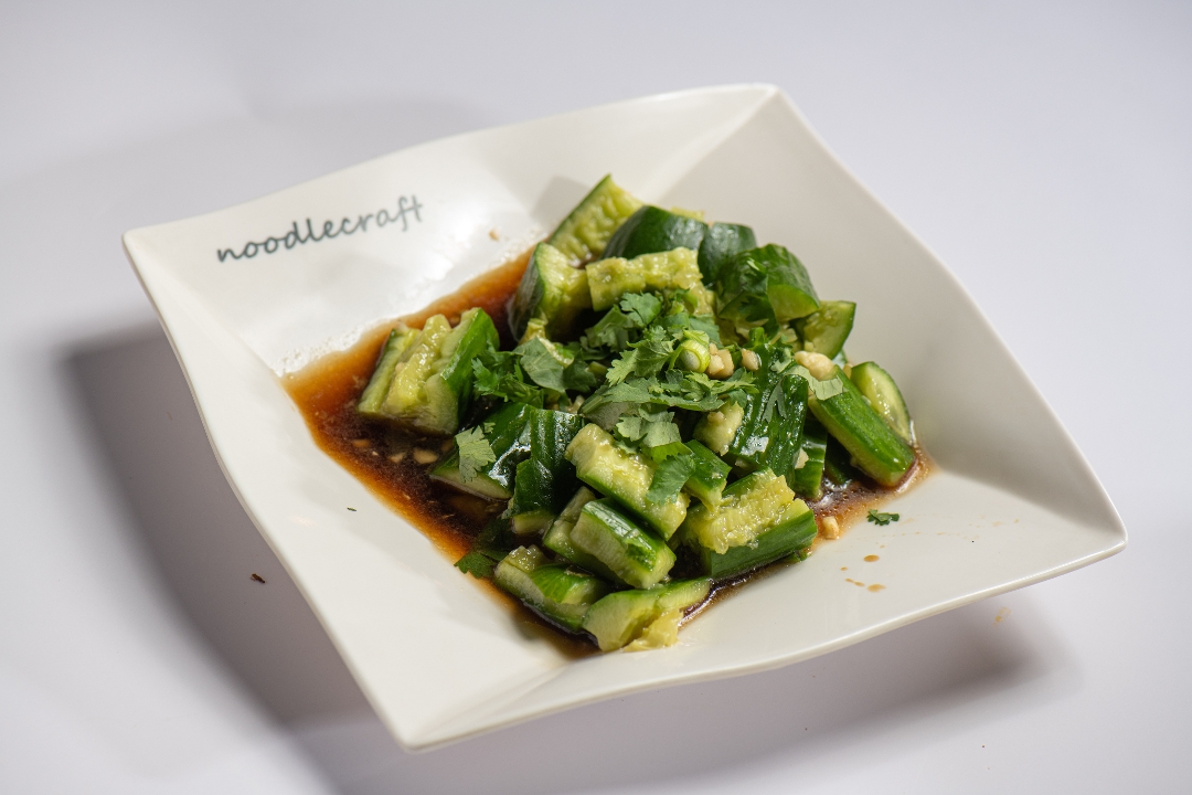 A-1 Pickled Crushed Cucumber in Garlic Soy Sauce (凉拌黄瓜) - Cold Dish.